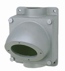 VJ SERIES - ALUMINUM FEED-THRU 200 AMP SPLICE/BACK BOX WITH ADAPTER - CTYPE - HUB SIZE 2-1/2 INCH