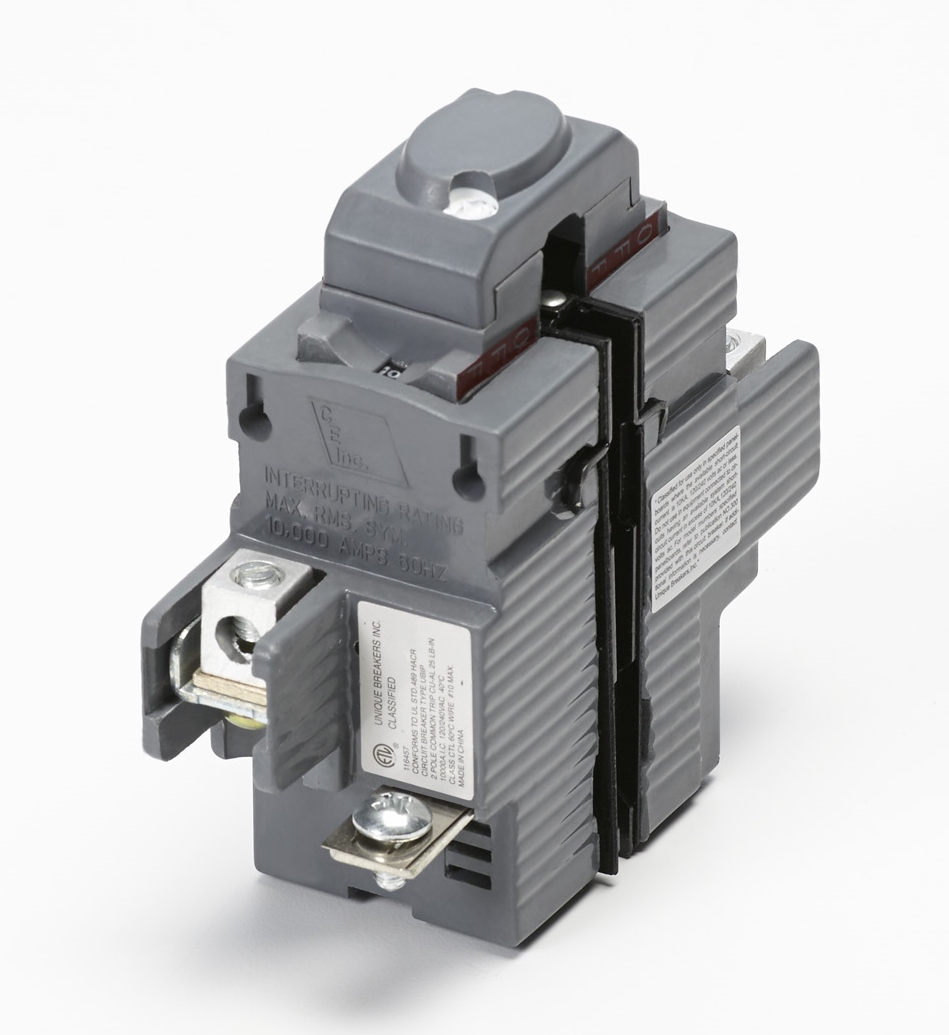 Connecticut Electric replacement circuit breaker for Pushmatic circuit breakers. Classified for use in Pushmatic and Bulldog load centers. ETL Listed. 10,000 AIC. 2-pole, 100A