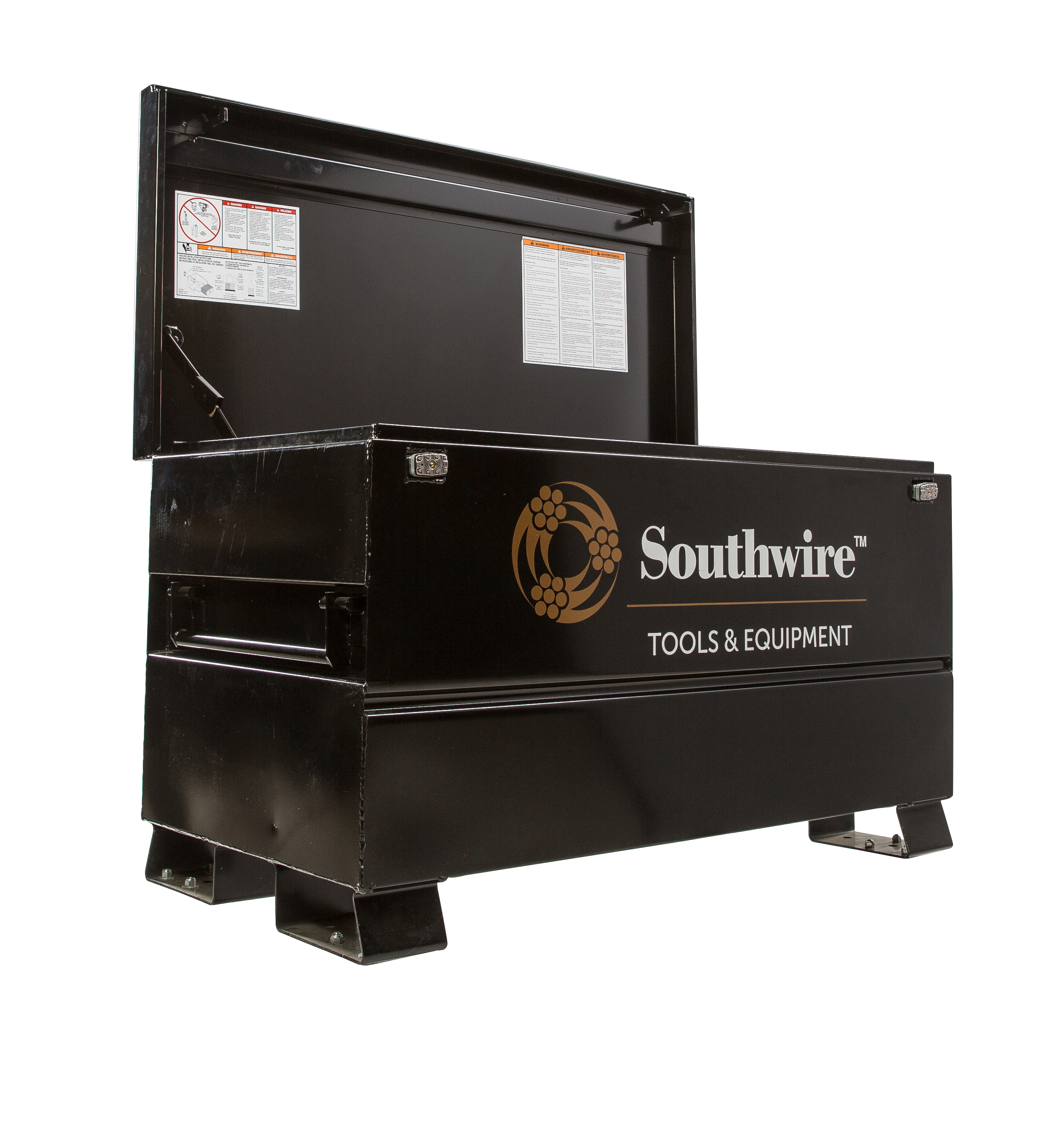 Southwire's compact chest is a highly mobile storage vault. This box offers the prefect profile for any truck bed and will be a staple to your material storage needs. With the addition of steel fork lift skids, this box will become your workhorse. With the Southwire Compact Chest, there is no better way to control and secure your livelihood.