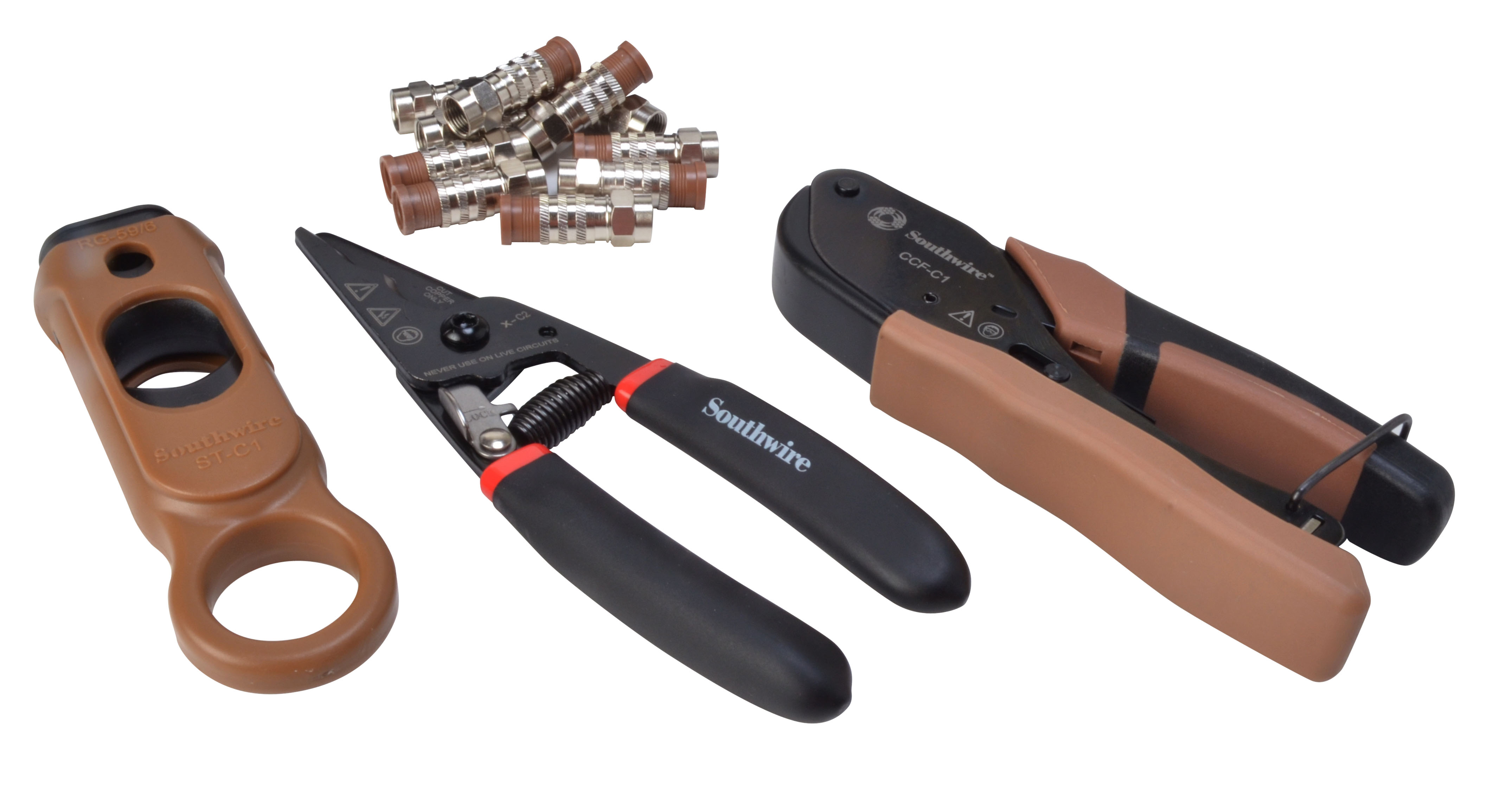 KIT-TP1 Network Tool Kit is a 13-piece kit that includes all the tools you need to cut, strip, terminate and install data cabling. Kit includes 3-in-1 cut/strip/crimp tool, comfort grip punchdown tool, reversible screwdriver, 10 RJ45 connectors and a rugged, durable carrying case.