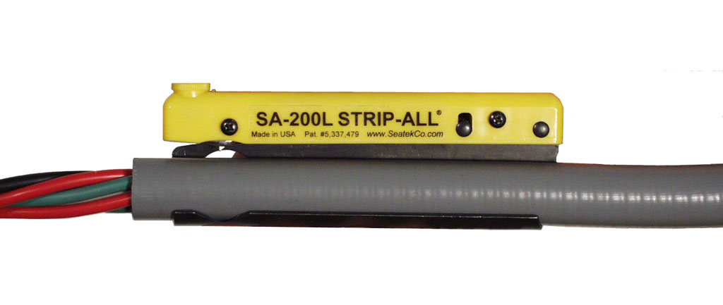 Safely cut all jacketed cables up from 3/8” Od to 7/8” od. Features a calibrated micrometer dial for precise depth of cut adjustment. Blade replacement is quick and easy.