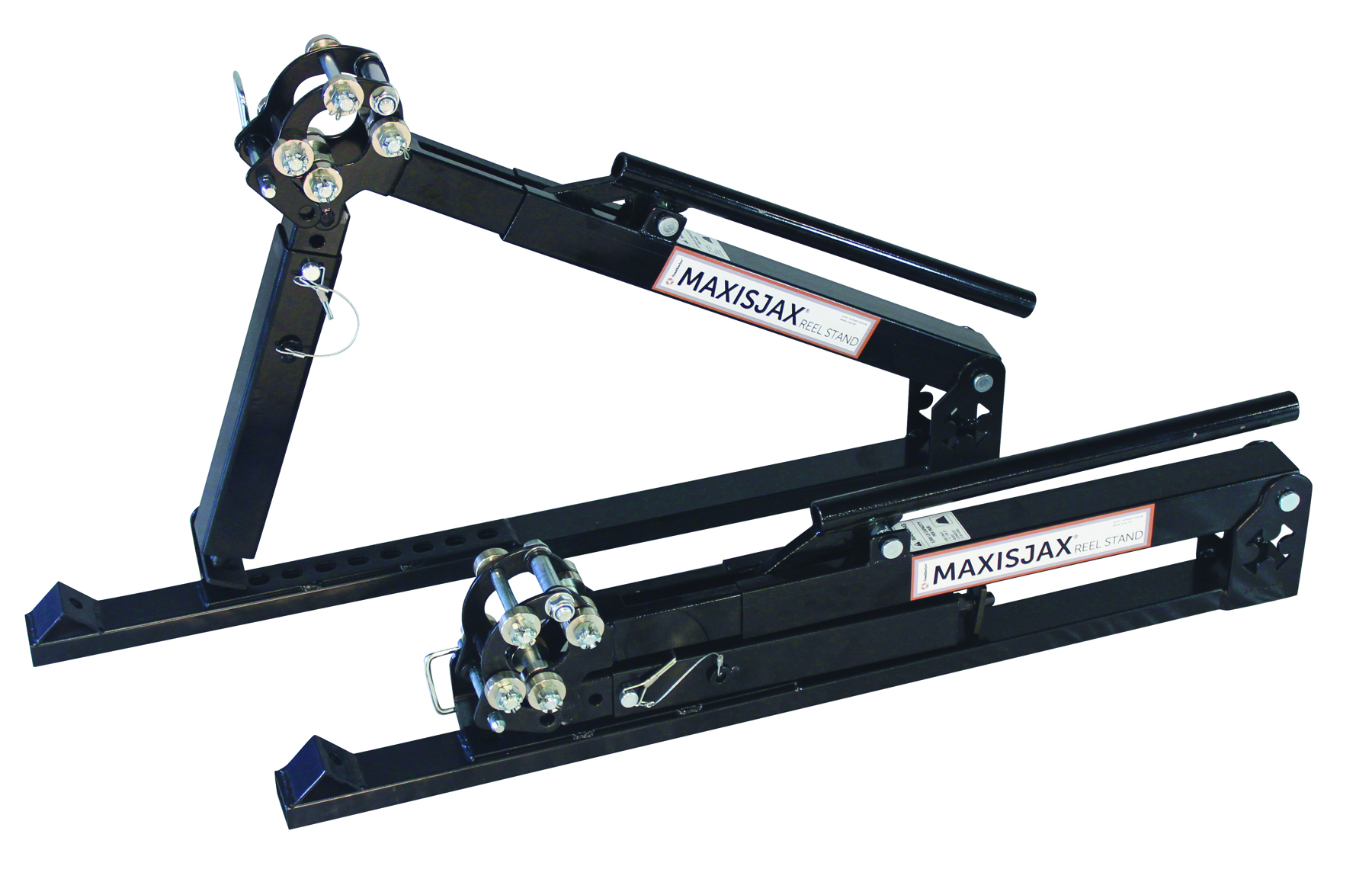 MJ-707 032886857829 A unique reel stand that will quickly set up and lift reels of wire safely and efficiently without the hassle of conventional reel stands. The MJ-707 is easy to store and transport, and can be broken down into a compact size for storage. Able to lift reels up to 3,000 lbs.