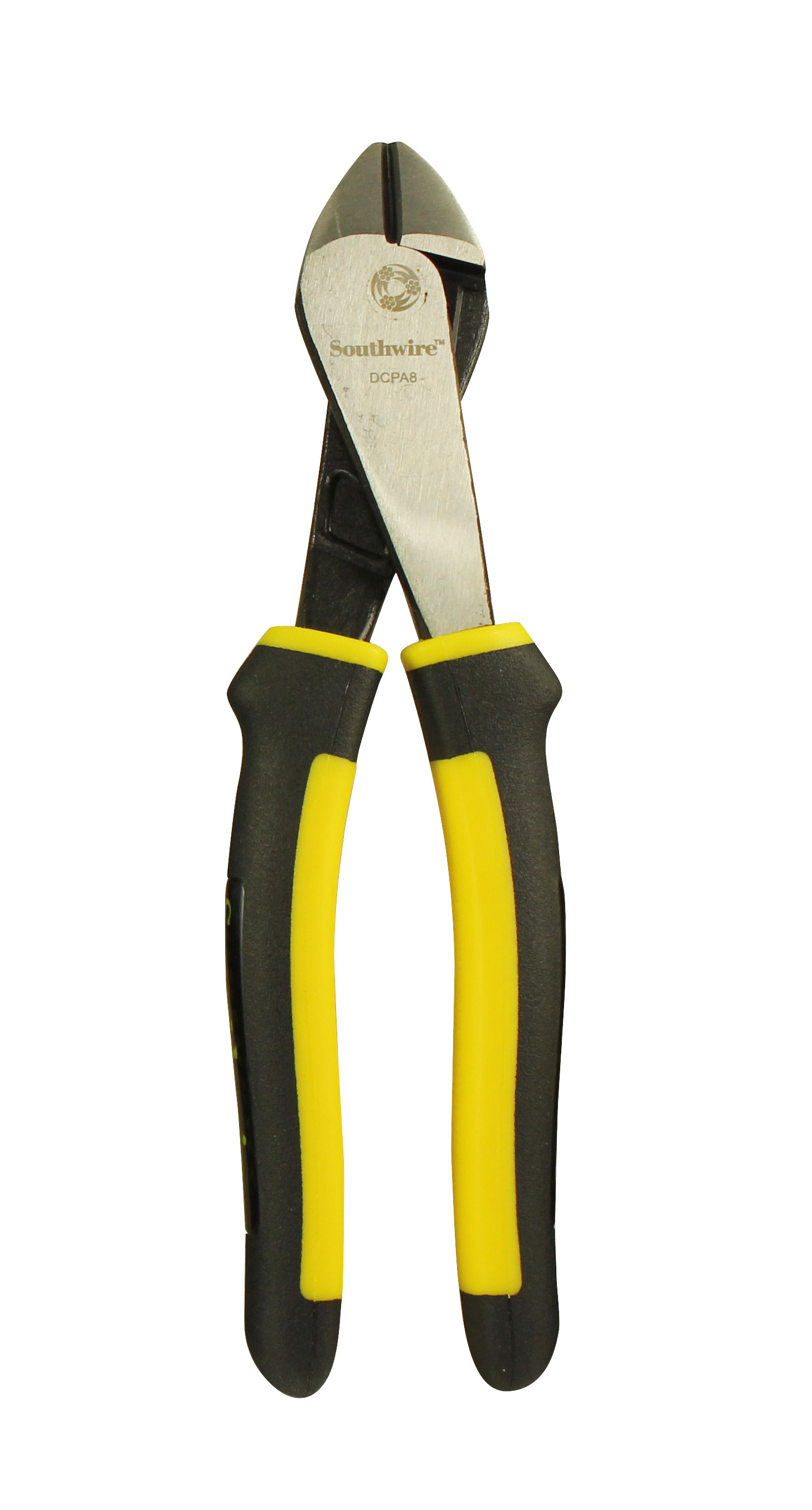 Made from drop forged steel, these 8" angled head diagonal cutting pliers come with a dual material double molded grip. The high-leverage, hot-riveted pivot joint ensures smooth action and no handle wobble. The 14o angled head helps reach hard to rea...