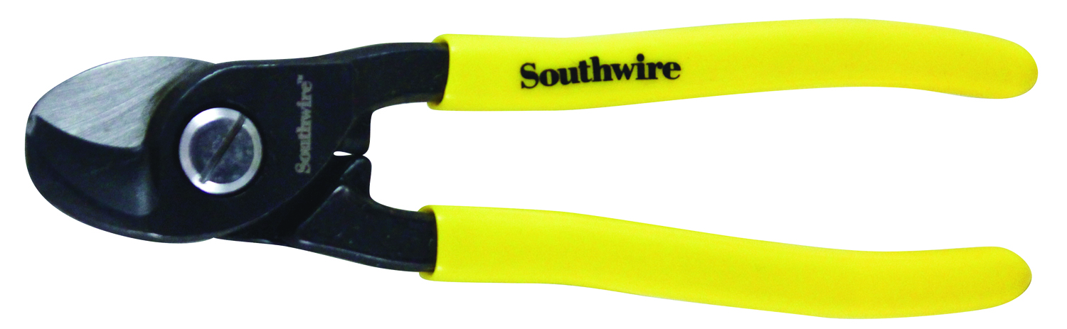 The 6 1/2 in. Cable Cutting Shears with dipped handles for a comfortable grip.