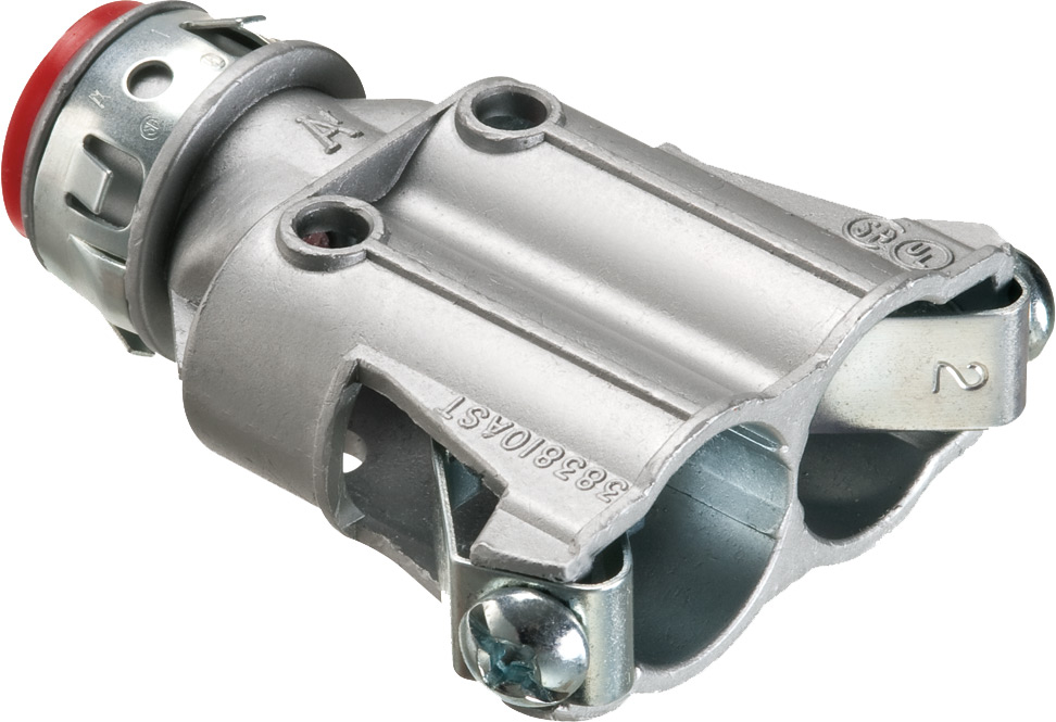 Product image for Arlington 383810AST 1/2" Snap²It Insulated Duplex Connector, Flex/AC/MC, .370 to .490