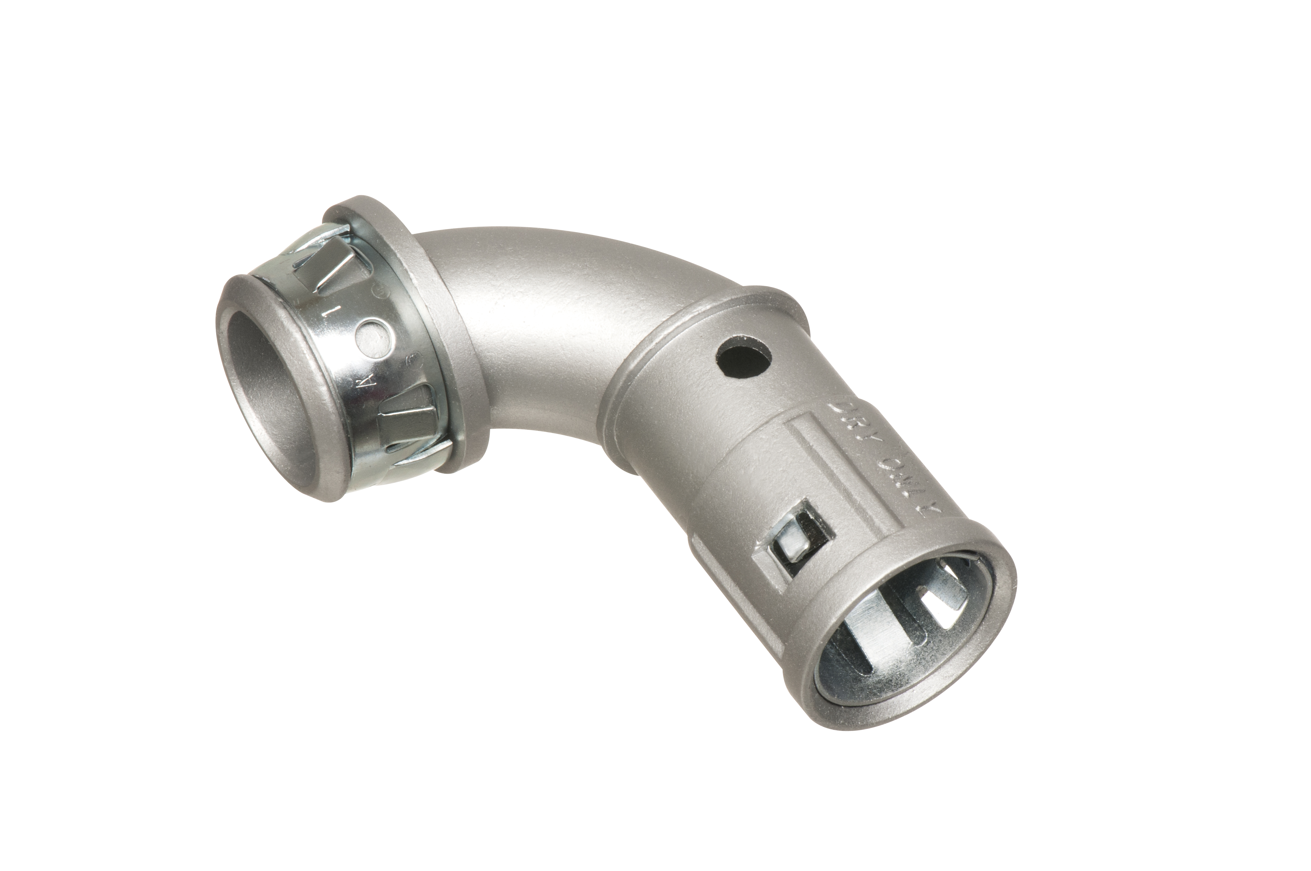 90 degree snap to it cable connector. Zinc die-cast for AC, MCI, HCF, MCIA, MCPCS cable. Cable Range .405 to .600.