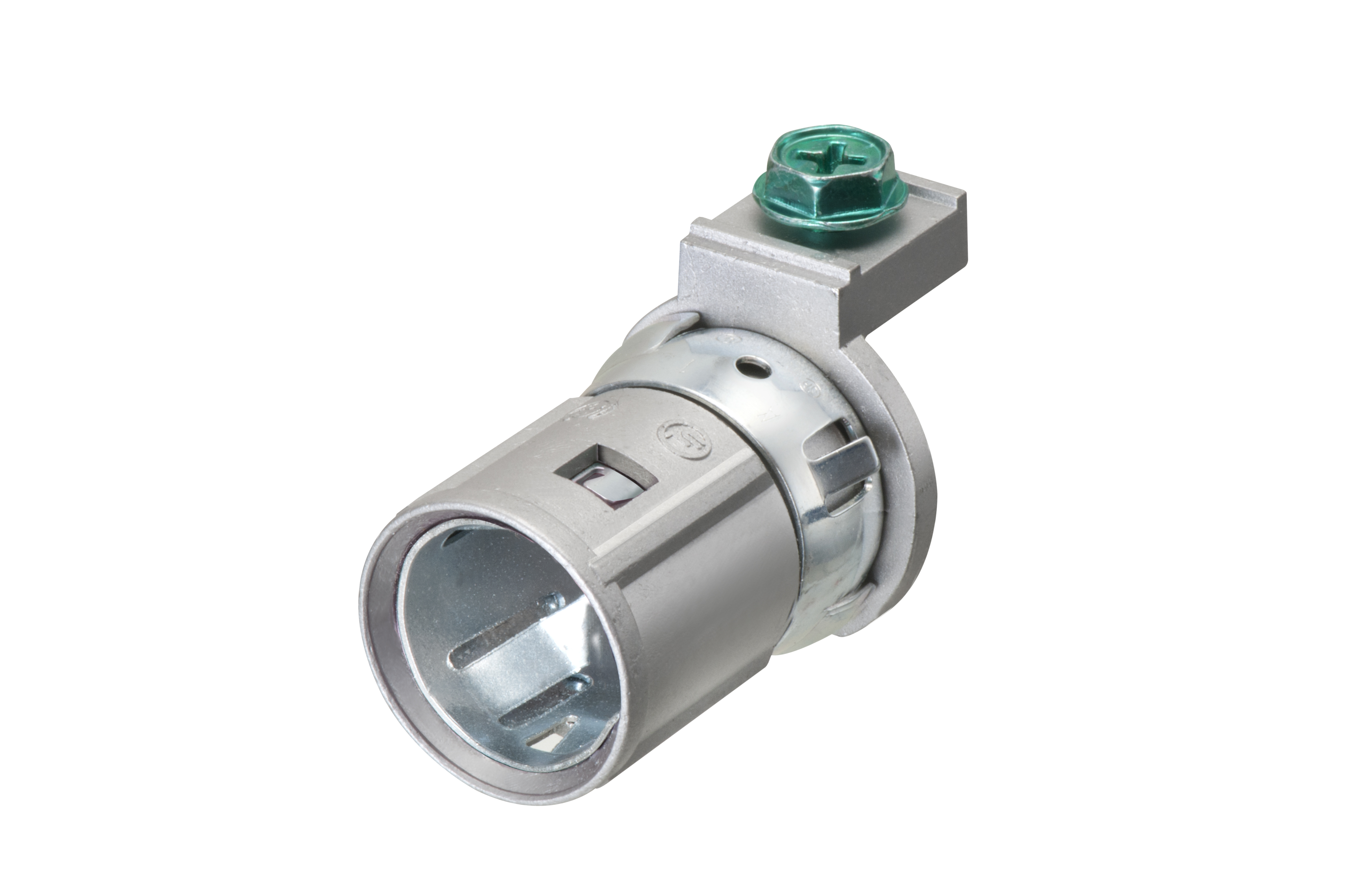 Product image for Arlington 38RASTG 1/2" Retrofit Snap²It Insulated Connector w/ Ground Lug, Flex/AC/MC, .405 to .615