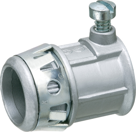 Product image for Arlington 801ST 3/4" EMT Set Screw Connector, Snap-In, Zinc Die-Cast