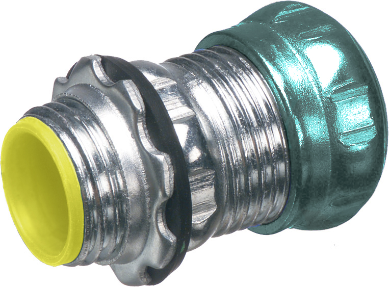 Steel EMT compression connector. concrete tight and rain tight. Trade Size 2-1/2