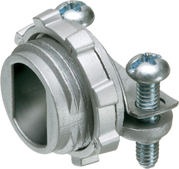 Product image for Arlington 840 3/8" Cable Connector, Flex/AC/MC/NM, Zinc Die-Cast