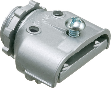 Product image for Arlington 846 3/8" Duplex Cable Connector, Flex/AC/MC/NM, Zinc Die Cast