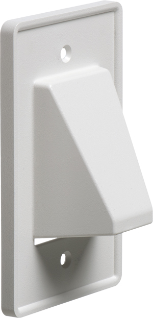 Product image for Arlington CE1 1-Gang Reversible Low-Voltage Cable Entrance Hood, White