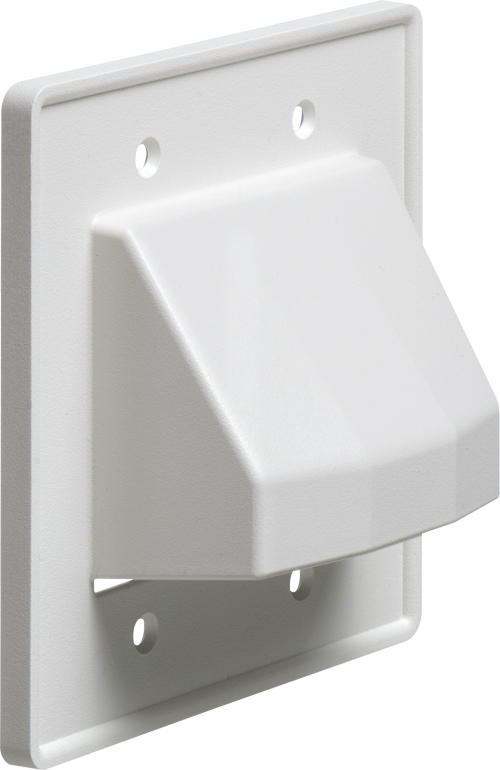 Product image for Arlington CE2 2-Gang Reversible Low-Voltage Cable Entrance Hood, White