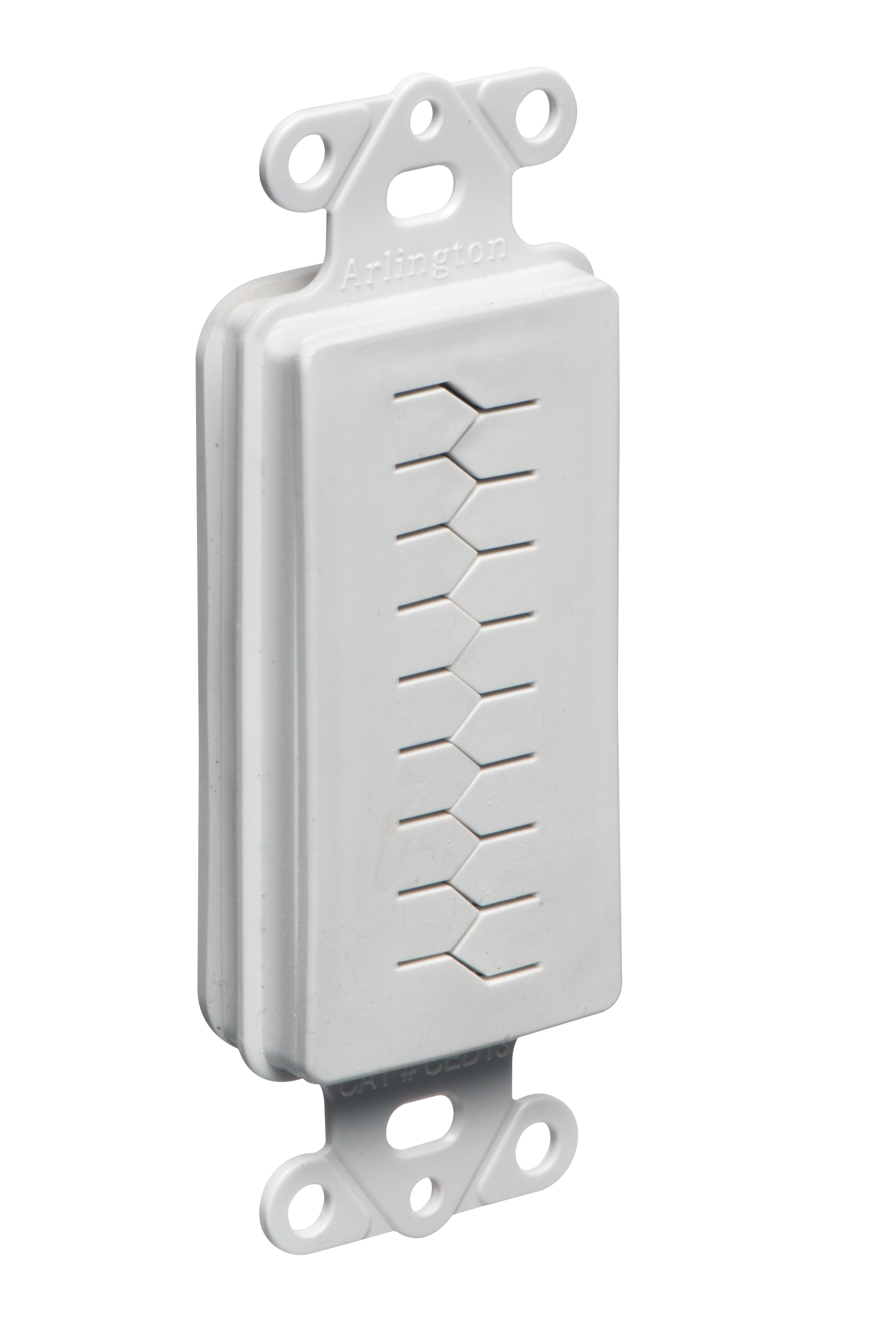 Cable entry device with slotted cover. White Non-metallic. Includes two #6 screws.