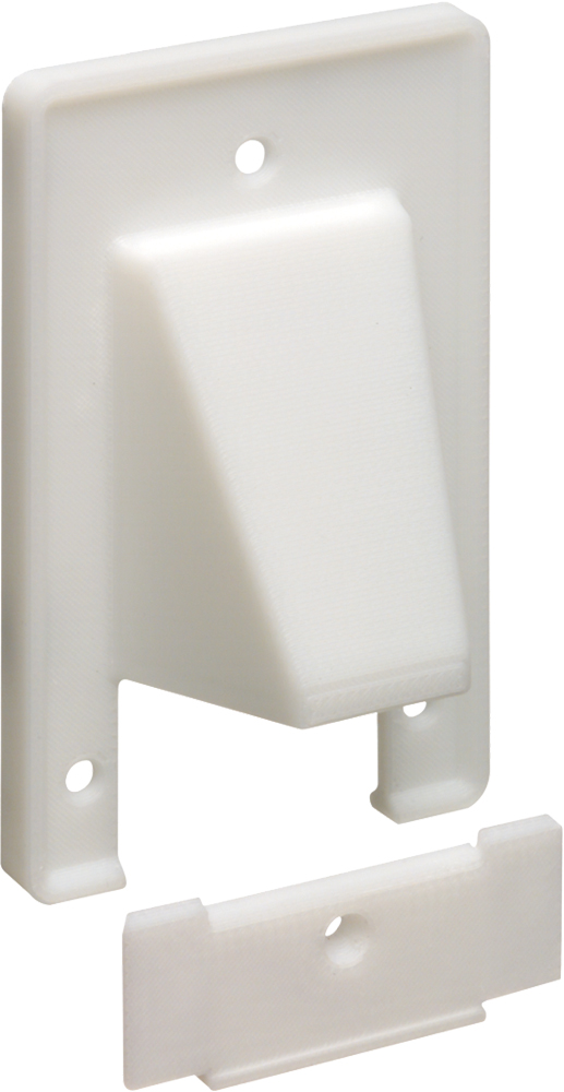 Product image for Arlington CER1 1-Gang Reversible Low-Voltage Cable Entrance Hood, Existing Cable, White
