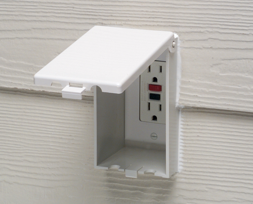 Arlington Single Gang Cable Entrance Plate White