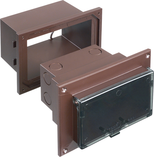 Product image for Arlington DHB1BRC Horizontal New Brick Box w/ Adapter Sleeve, Brown Box / Clear Cover