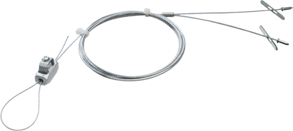 Galvanized braided support wire 18" Y kit with toggles. 5ft length. Holds up to 75lbs. .080 wire