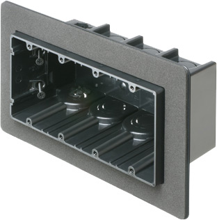 One Box Vapor Boxes for Devices. Flange forms a protective barrier against air infiltration. 2 Hour Fire Rating. Four Gang. Screw On. 81 cu.