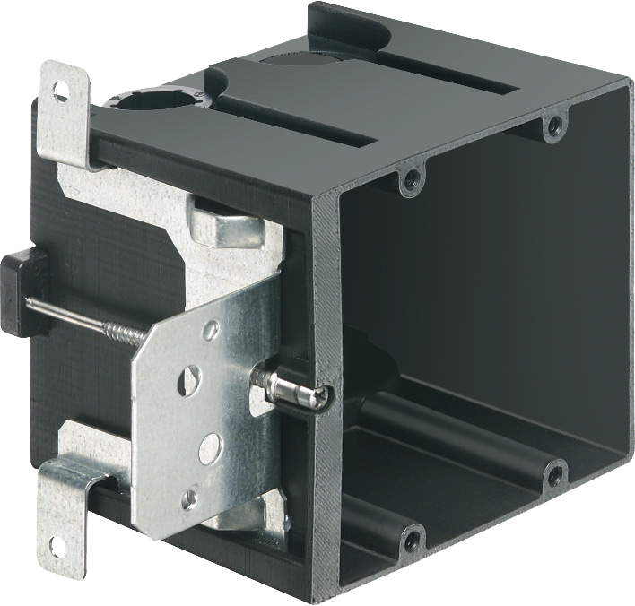 ARLN FA102 TWO GANG ADJUSTABLE PALSTIC BOX W/DEPTH ADJUSTMENT UP TO 1-1/2" PRESET AT 1/2" 43.5 CU. IN.