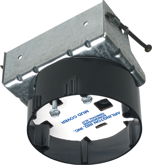 Nail on Fan and Fixture box with steel bracket. For up to 1-1/2