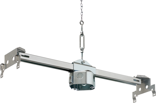 Steel fan and fixture box kit for suspended ceilings. 70lb fan and fixture rated. Comes preset for 24