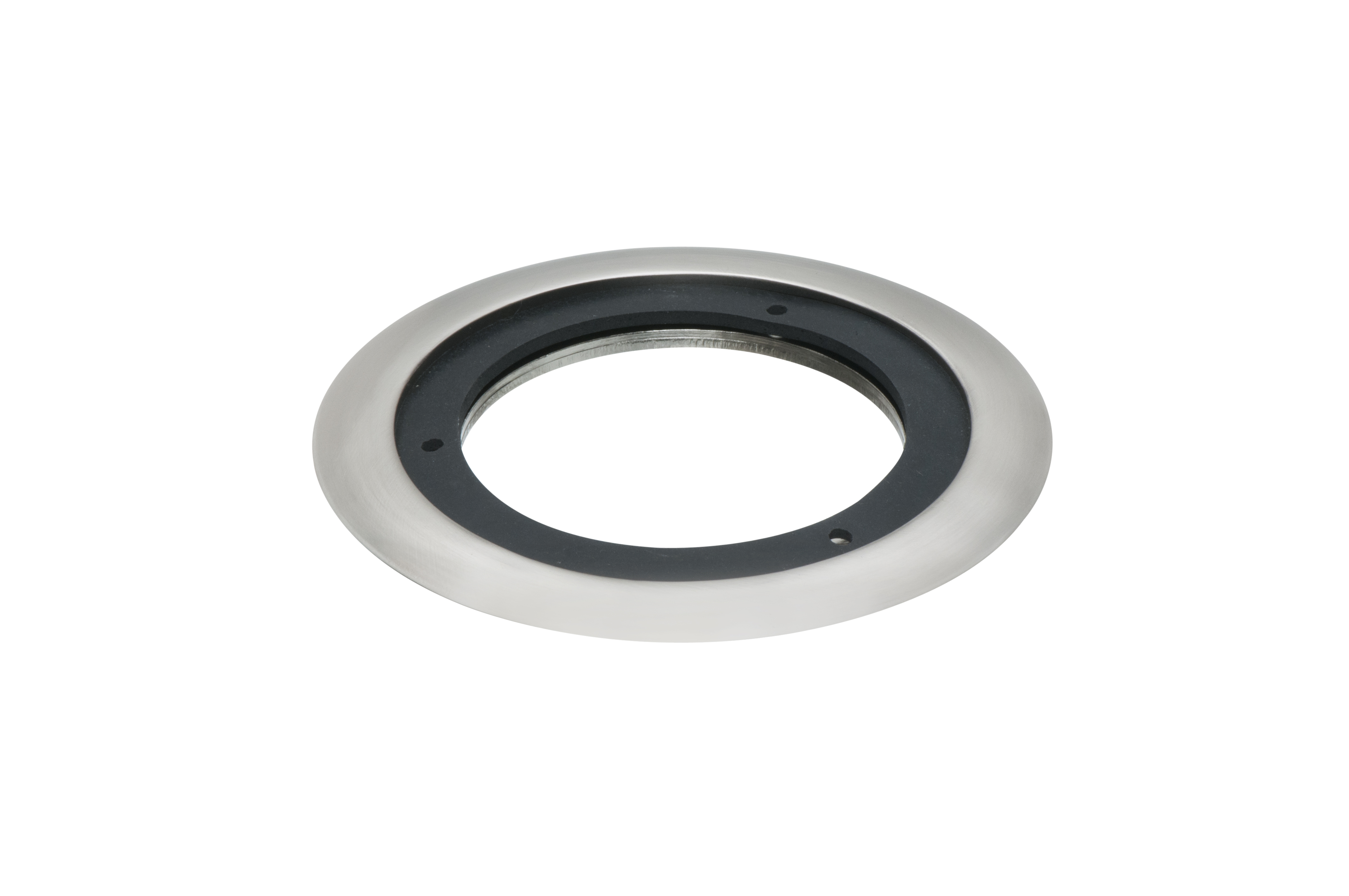 Carpet Ring for Arlington's Flush to floor round cut in floor box kits. Nickel.