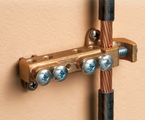 Product image for Arlington GBB50 Intersystem Grounding Bridge, Bronze w/ Cover, #6-1/0