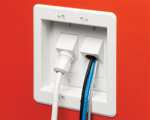 45 Degree white non metallic knockout entry device. For installation of 1/2