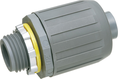 Non Metallic straight snap2it connector for use with non metallic liquid tight conduit type B only. Push on installation. 3/4