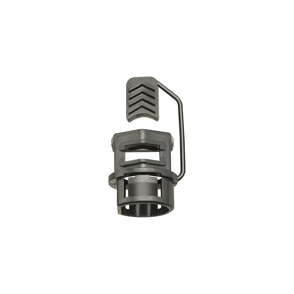 Non-metallic Push-In connector utilizes a wedge push in design for a secure grip with a knockout size of 1/2 inch can be installed inside or outside of installed box