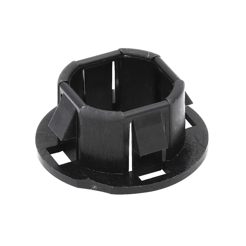 MADISON, 2 PLASTIC KO BUSHING PLASTIC SNAP-IN BUSHING BLACK NYLON, SNAP-IN FEATURE, SUITABLE FOR ELECTRICAL NYLON CONSTRUCTION, BLACK COLOR