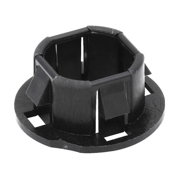 MADISON, 3/4 PLASTIC KO BUSHING PLASTIC SNAP-IN BUSHING BLACK NYLON, SNAP-IN FEATURE, SUITABLE FOR ELECTRICAL NYLON CONSTRUCTION, BLACK COLOR