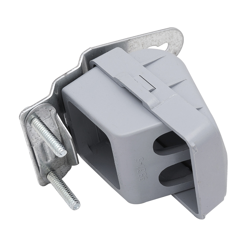 MADISON, #8-#2 SE VINYL CAP VINYL CABLE ENTRANCE HEAD SURFACE MOUNT, ACCOMODATES 3 #8-2, GRAY PVC SE CABLE RANGE = SEC. #8 TO #2... CAP IS MADE OF PVC BACK SUPPORT BRACKET IS MADE OF GALVANIZED STEEL 2 CABLE HOLES