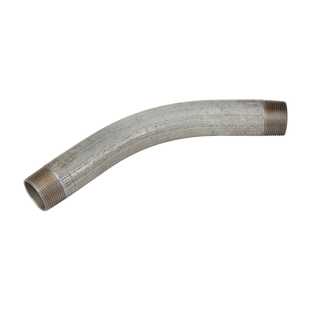 MADISON, 1-1/4 45 DEG RIGID ELBOW RIGID 45 CONDUIT ELBOW FOR COUPLING RIGID CONDUIT AT ANGLES GALVANIZED STEEL UL LISTED DYIX MIN. RADIUS = 7-1/4