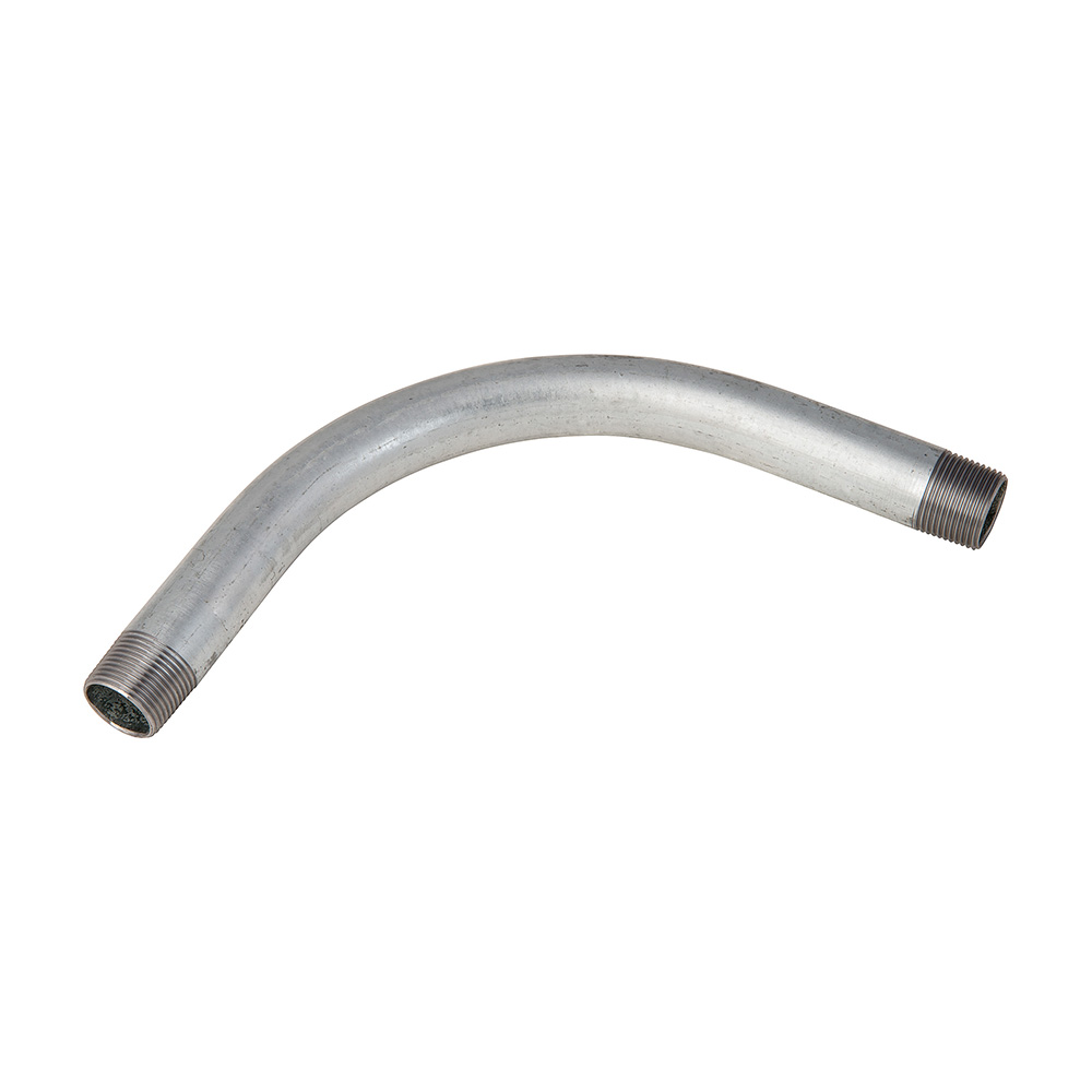 MADISON, 3/4 90 RIGID ELBOW RIGID 90 CONDUIT ELBOW FOR COUPLING RIGID CONDUIT AT ANGLES GALVANIZED STEEL UL LISTED DYIX MIN. RADIUS = 4-1/2