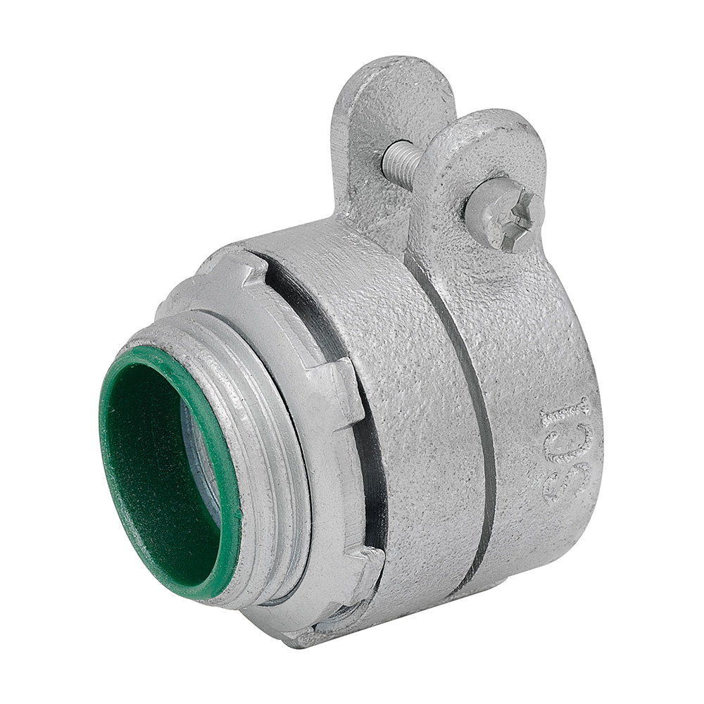 MADISON, 4 MALL SQZ CONN INS - MALL SQUEEZE CONN W/INS THROAT FOR CONNECTING FLEX CONDUIT TO BOX