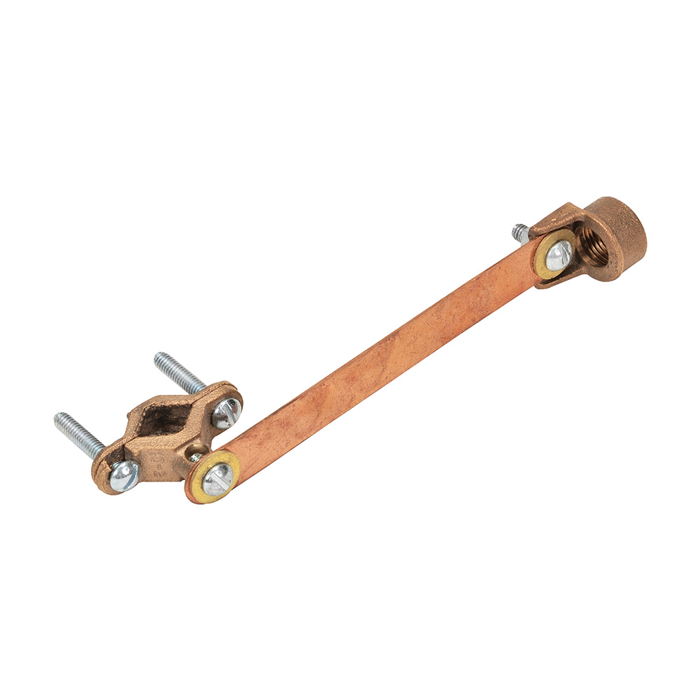 MADISON, 1/2 GRD FTG W/ 1/2 HUB PIPE GROUND CLAMP FOR GROUNDING RIGID CONDUIT TO METAL WATER PIPE FOR CONNECTING A GROUND CONNECTOR IN RIGID CONDUIT TO STEEL WATER PIPE MEETS UL467 BRONZE CLAMP, STEEL SCREWS