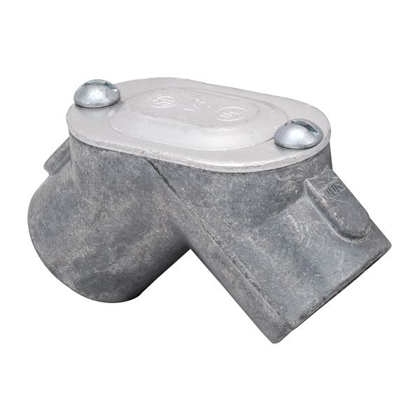 MADISON, 3/4 RIGID-RIGID ELBOW RIGID CORNER ELBOW FOR RIGID TO RIGID CONDUIT WITH GASKET, ZINC DIE CAST MEETS UL514B WITH NEOPRENE GASKET