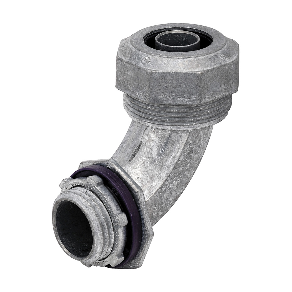 MADISON, 3/8 90 LT CONN 3 PC LIQUID-TIGHT CONNECTOR FOR LIQUIDTIGHT FLEX METALLIC CONDUIT & LIQUIDTIGHT NON-