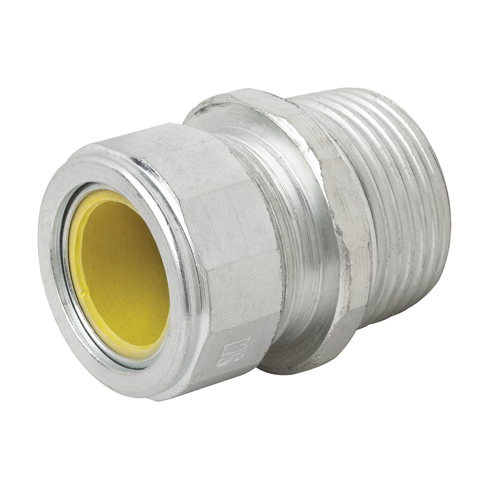 MADISON, 1 STRAIN RELIEF CONN - FLEXIBLE CORD GRIP - STEEL STRAIN RELIEF CONNECTOR FOR ROUND CORD RANGE OF .550 MIN STEEL BODY & GLAND NUT, ZINC PLATED, NEOPRENE GROMMET MEETS UL514B, FED, SPEC W-F-406E 105 DEG. TEMPERATURE RATING
