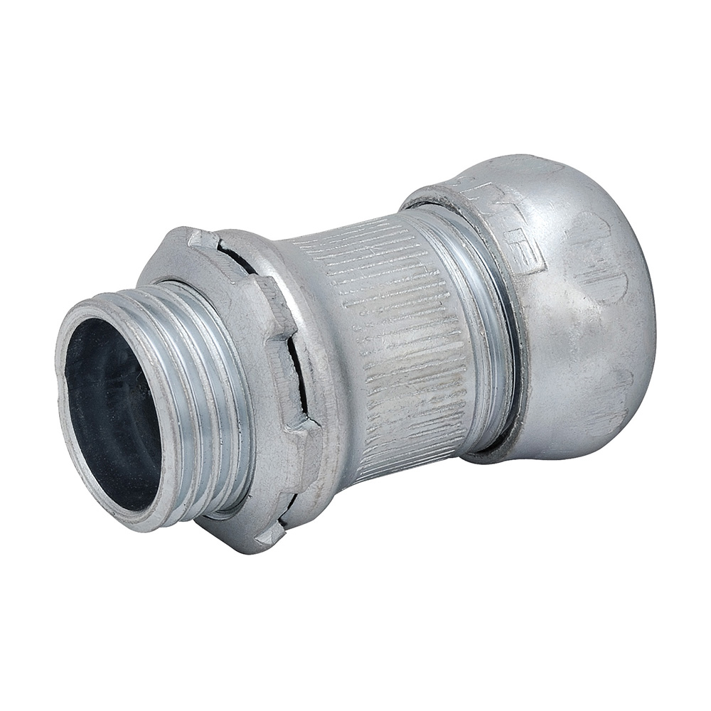 MADISON, STANDARD EMT COMPRESSION CONNECTOR, SIZE: 2 IN, CONNECTION: COMPRESSION, STEEL, MASTER QUANTITY: 10, UL LISTED, MEETS UL514B, CONNECTS EMT CONDUIT TO BOX OR ENCLOSURE