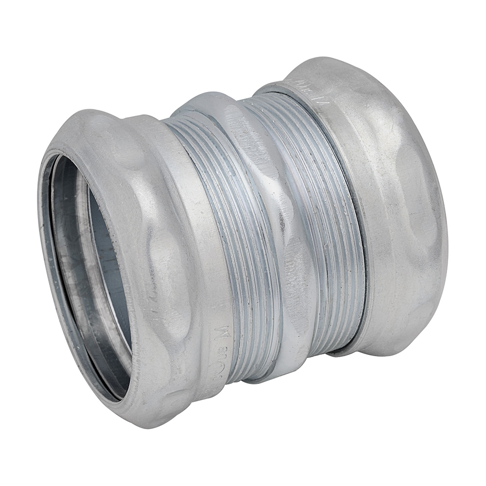 MADISON, 2 EMT COMP COUP STEEL EMT COMPRESSION COUPLING FOR COUPLING OF EMT TO EMT, CONCRETE-TIGHT, STEEL STEEL CONSTRUCTION CONCRETE-TIGHT MEETS UL514B