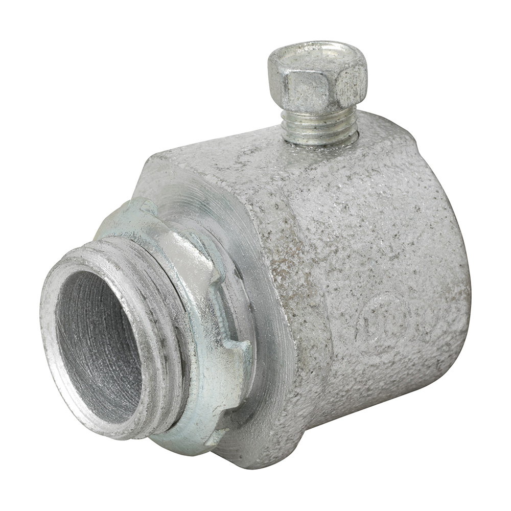 MADISON, 1/2 MALL RGD SET-SCREW CONN - RIGID SET SCREW CONNECTOR N0-THREAD MALLEABLE TYPE CONCRETE-TIGHT WHEN TAPED CONNECTS RIGID/IMC CONDUIT TO BOX OR ENCLOSURE MALLEABLE IRON MEETS UL STANDARD 514B, FED SPEC W-F 408E, NEMA FB-1 CONCRETE-TIGHT WHEN TAPED
