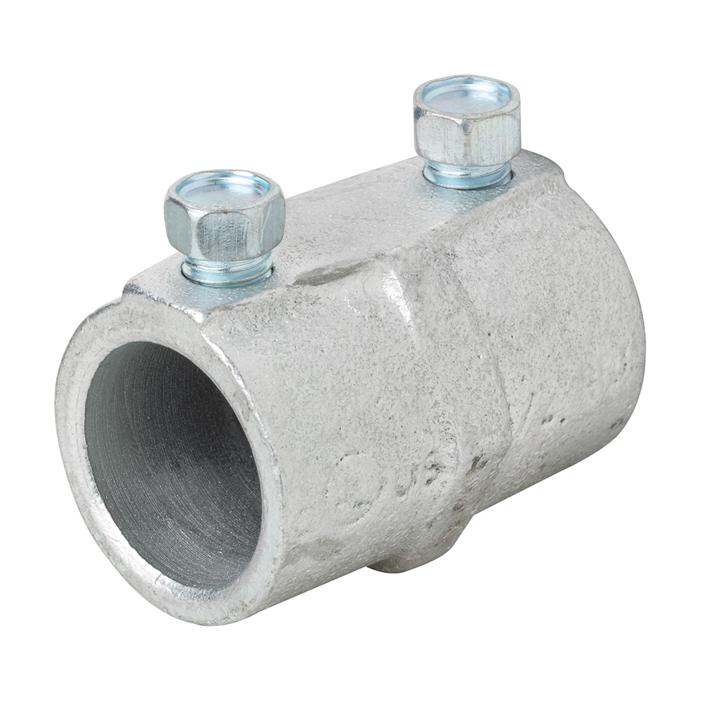 MADISON, 1-1/4 MALL RGD SET-SCREW COUP - RIGID SET SCREW COUPLING NO-THREAD MALLEABLE TYPE CONCRETE - TIGHT WHEN TAPED CONNECTS RIGID/IMC CONDUIT TO BOX OR ENCLOSURE MALLEABLE IRON MEETS UL STANDARD 514B, FED SPEC W-F 408E, NEMA FB-1 CONCRETE-TIGHT WHEN TAPED