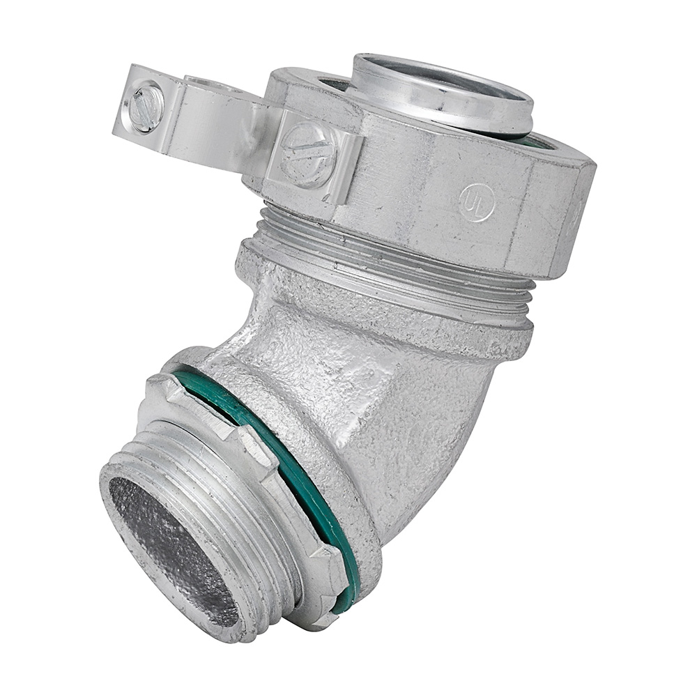 MADISON, 4 45 LT CONN MALL INS W/AL LUG- 45 LT CONN MALL INS W/ALUM LUG FOR LIQUID TIGHT FLEXIBLE METALLIC CONDUIT, MALLEABLE