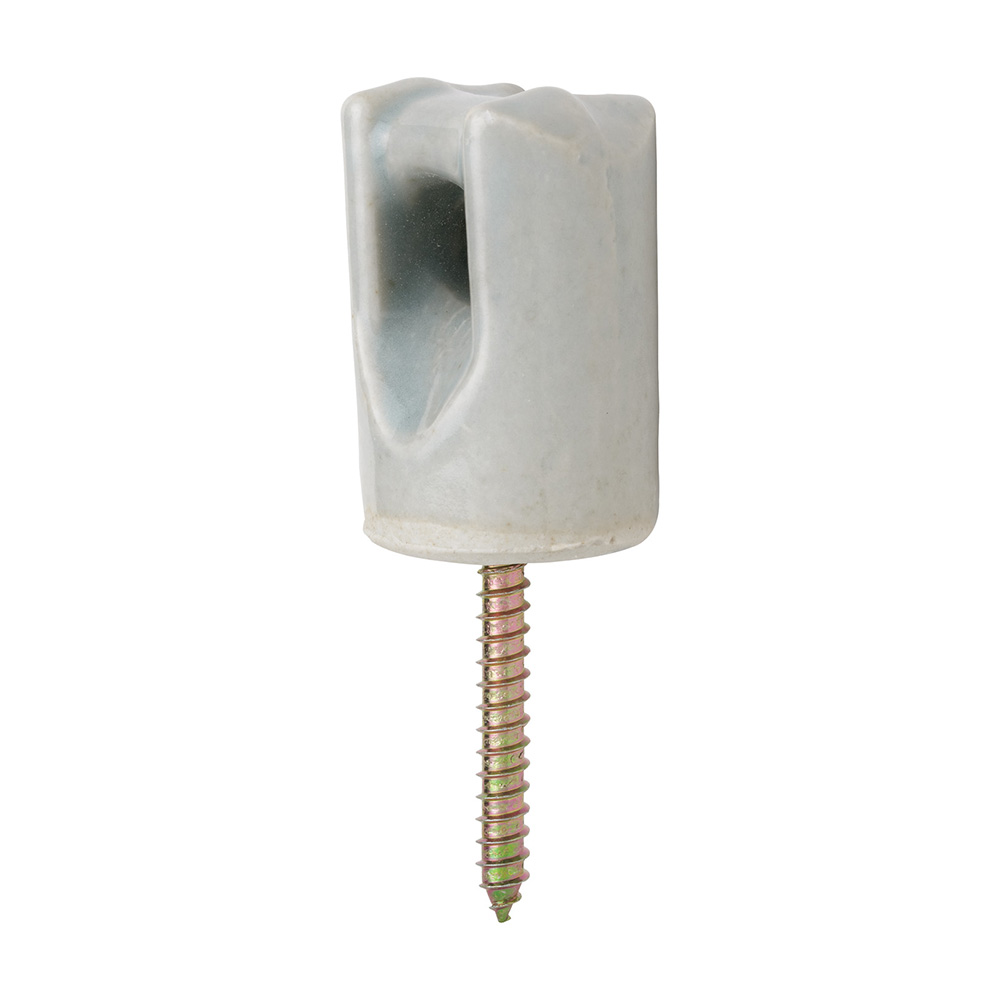 MADISON, MIDGET WIRE HOLDER-LAG PORCELAIN WIREHOLDER 1/4