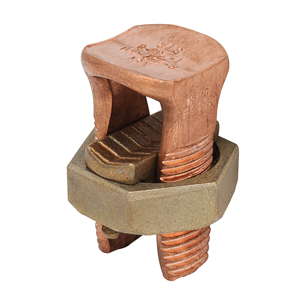 MADISON, #750 SPLIT BOLT CONN SPLIT BOLT CONNECTOR SILICON BRONZE, FOR COPPER TO COPPER CONNECTIONS WIRE DIAMETER RANGE = .682-.999 SILICON BRONZE CONSTRUCTION UL LISTED FOR COPPER CONDUCTORS ONLY MEETS UL486A FOR USE WITH 2 CONDUCTORS ONLY