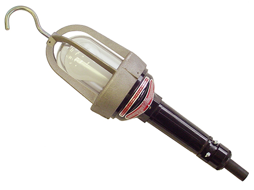 Industrial Extension Lights, 15 Amp, 240 Vac socket, withstands temperatures up to 360 DEG F/182 DEG C in service, Hand lamp with 50'/15.2 m 16/3-SO cord (male plug not included)