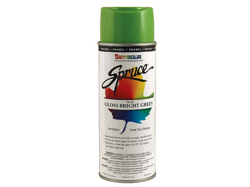 Seymour Spruce Spray Paint Gloss Black Enamel 16oz Can